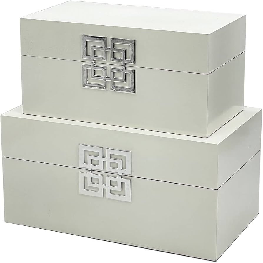 Galt International Storage Box Set Decorative Storage Box w/Hinged Lid Classic Design Wood Decor ... | Amazon (US)