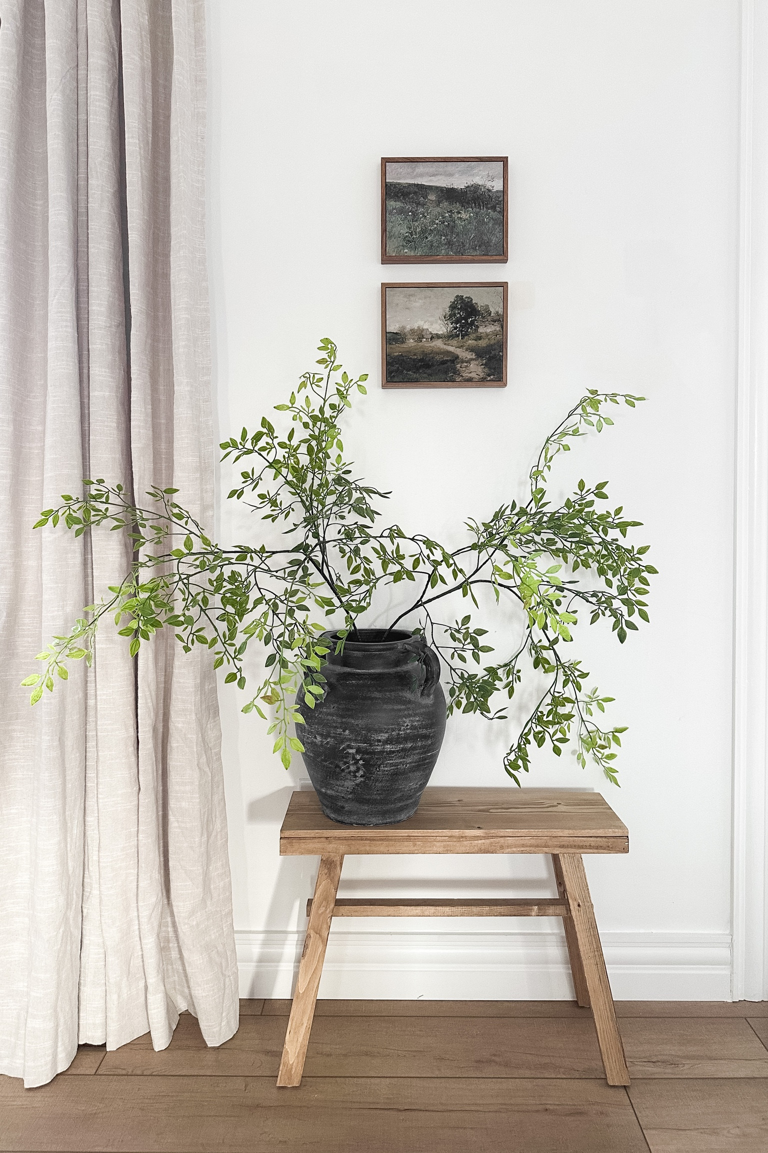 Organic modern. Entryway decor. Home decor. Neutral decor. Home. Faux greenery. Curtains  

#LTKstyletip #LTKhome #LTKunder100