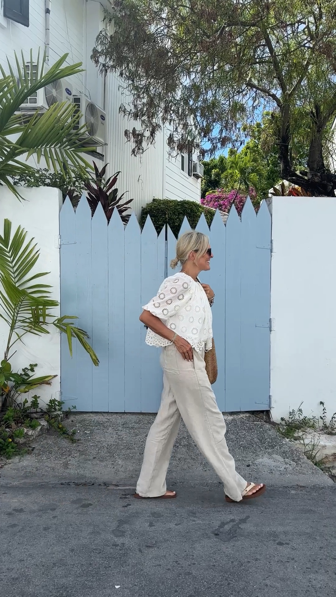 The linen pants that go with me on every trip! I do wear them all summer long as well. 

It is true to size in this particular video. I am wearing small, tall. They come in petite, classic, and tall links. I now own in four colors two of them are in regular length and two of them are tall. Both work great. I am 5 feet six for reference.

Jcrew.  Madewell 
Vacation outfit 

#LTKTravel #LTKFamily #LTKOver40