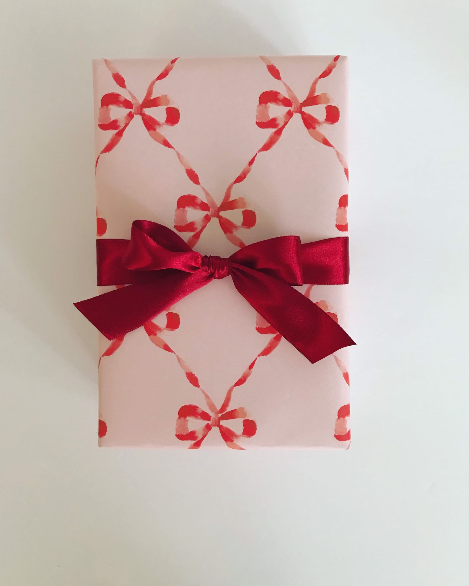 Wrapping Paper: Red and Blush Parisian Bows gift Wrap - Etsy | Etsy (US)