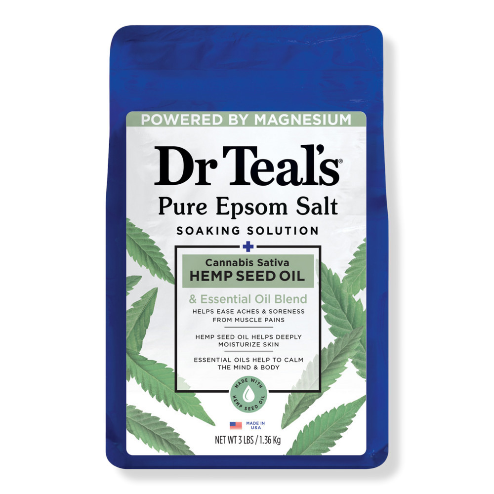 Dr Teal's Cannabis Sativa Hemp Seed Oil Pure Epsom Salt | Ulta