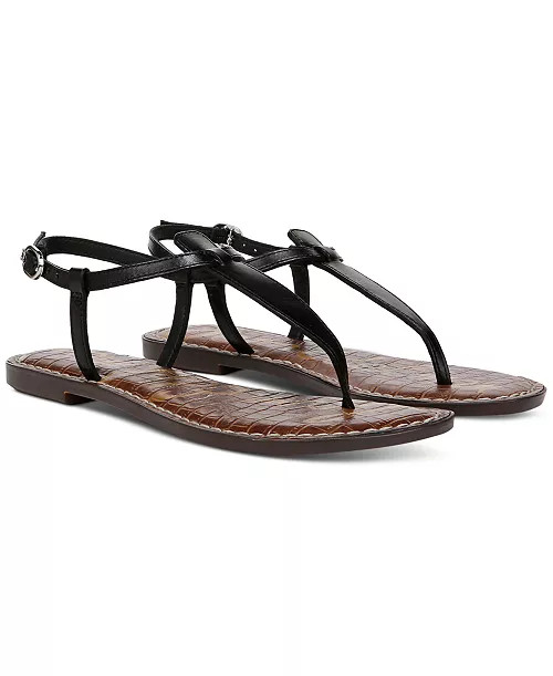 Sam Edelman Women's Gigi T-Strap Flat Sandals - Macy's | Macy's