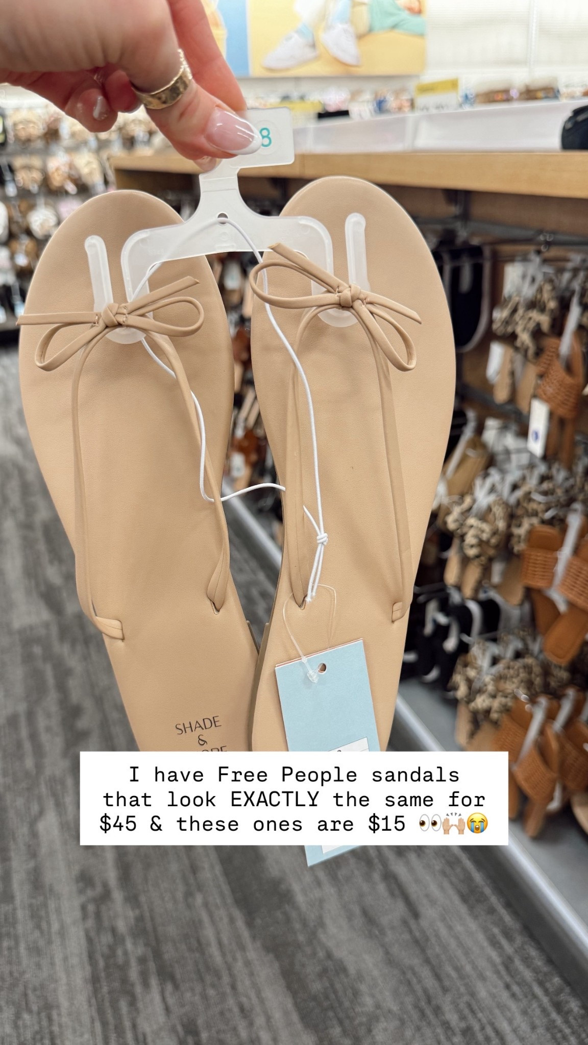 I am SHOOK! These sandals look identical to the FP pair I gave for $15 instead of $45. I linked the Walmart pair as well. Bow sandals are on trend for this year, they are EVERYWHERE 👀✨🫢

#LTKTravel #LTKootd #LTKmomlife