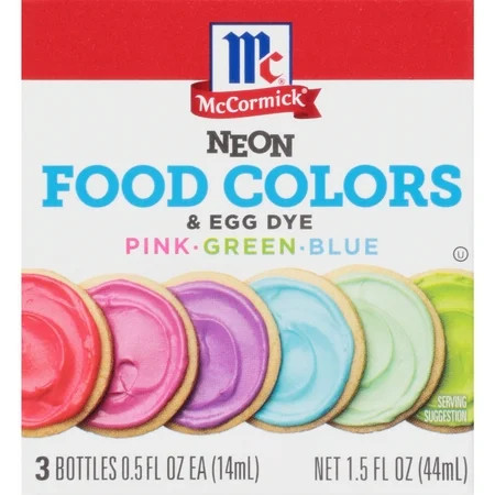 McCormick Kosher Neon Food Colors & Egg Dye, 1.5 fl oz Box | Walmart (US)