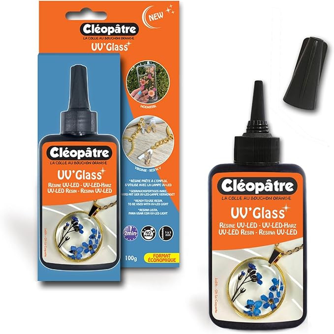 CLEOPATRE - UV’Glass - Résine UV-LED prête à l'emploi séchage rapide format de 100gr | Amazon (FR)