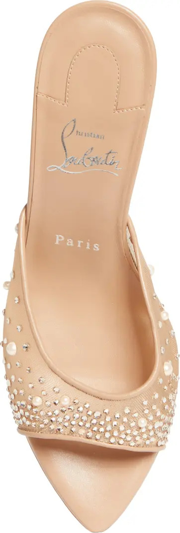 Christian Louboutin Miss Z Crystal Embellished Mesh Pointed Toe Sandal (Women) | Nordstrom | Nordstrom