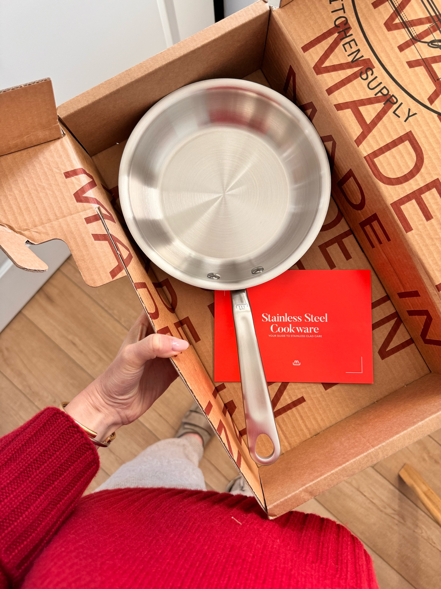 Switching from my Teflon pans to stainless steel multi clad pans and starting with this 8’’ stainless steel frying pan by Made in (that’s the name of the brand! ☺️).
Actually it’s made in Italy, it’s oven safe and induction cooktop compatible. It has a stay cool handle that feels very nice and ergonomic. Love the packaging (all the plastic is 100% post consumer plastic) and the detailed instructions on how to take care of it. Will try it out and let you know!

#LTKSeasonal #LTKGiftGuide #LTKHome