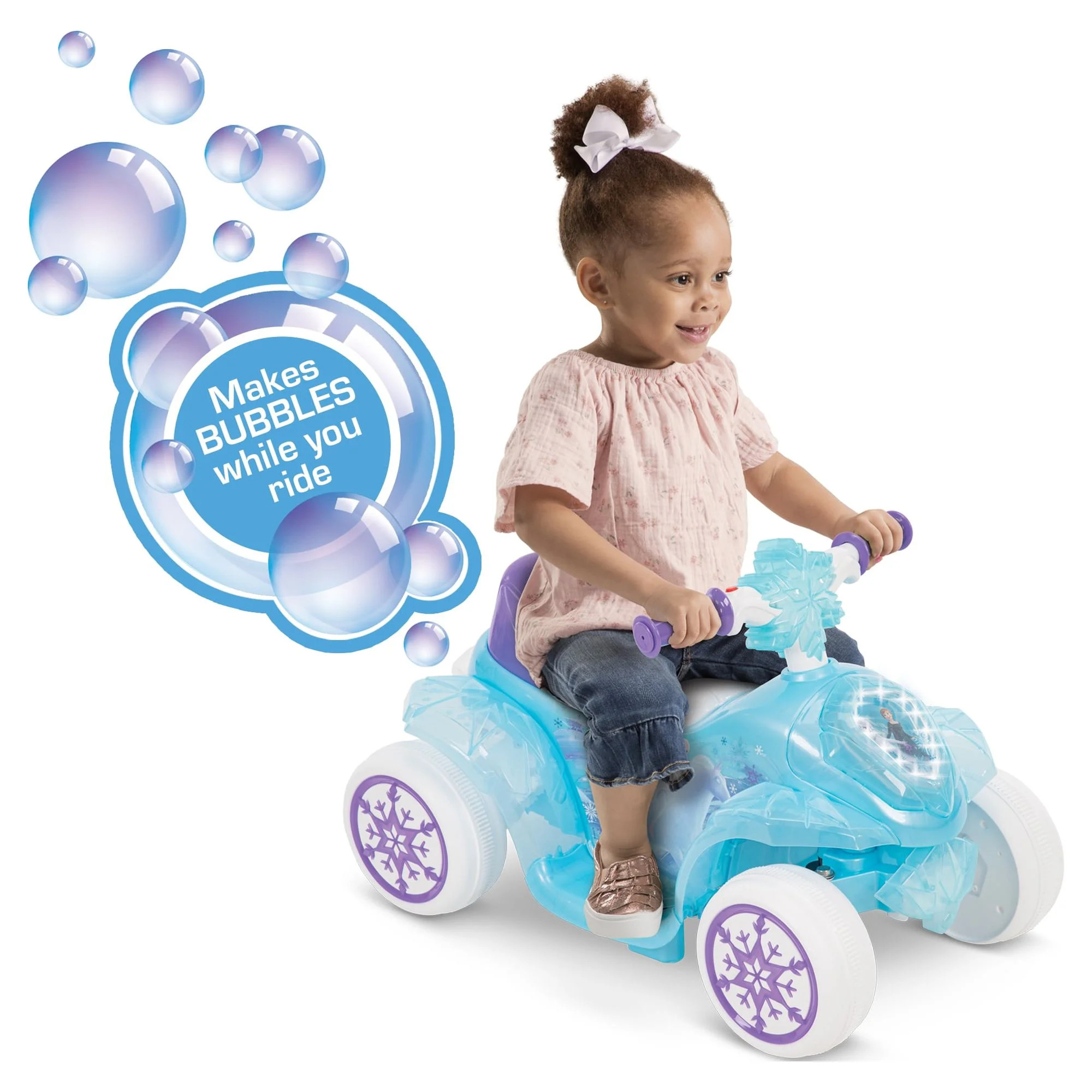 6V Huffy Disney Frozen Electric Ride-On Quad, Ages 1.5+, Bubbles | Walmart (US)