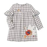 Mud Pie Baby Girls' Turkey Dress, Gray, 4T | Amazon (US)