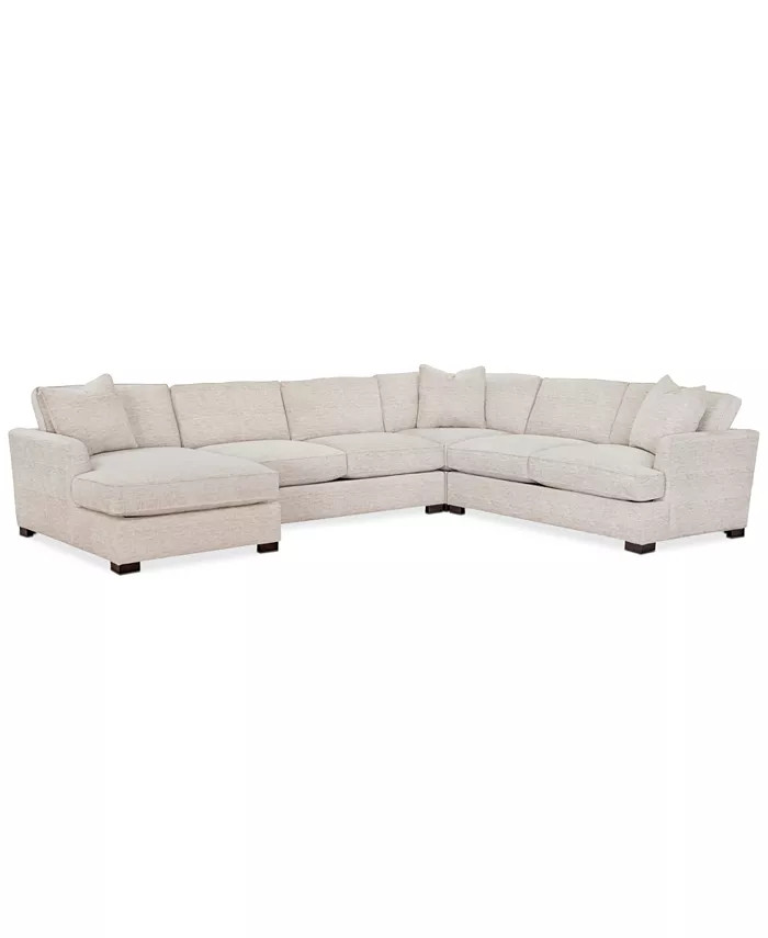 Furniture Juliam 4-Pc. Fabric Chaise Sectional Sofa, Created for Macy's & Reviews - Furniture - M... | Macys (US)