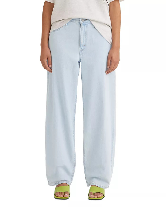Baggy Dad High Rise Wide Leg Jeans in Light Sugar | Bloomingdale's (US)