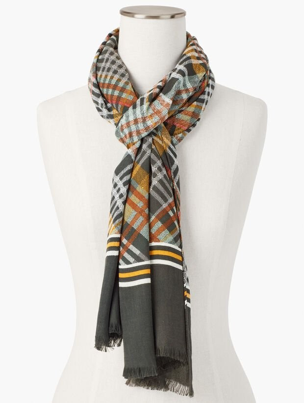 Bias Plaid Oblong Scarf | Talbots