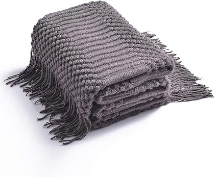 LIFEIN Soft Knit Bed Blanket for Couch - Cozy Woven Fall Lightweight Blanket, Farmhouse Textured ... | Amazon (US)