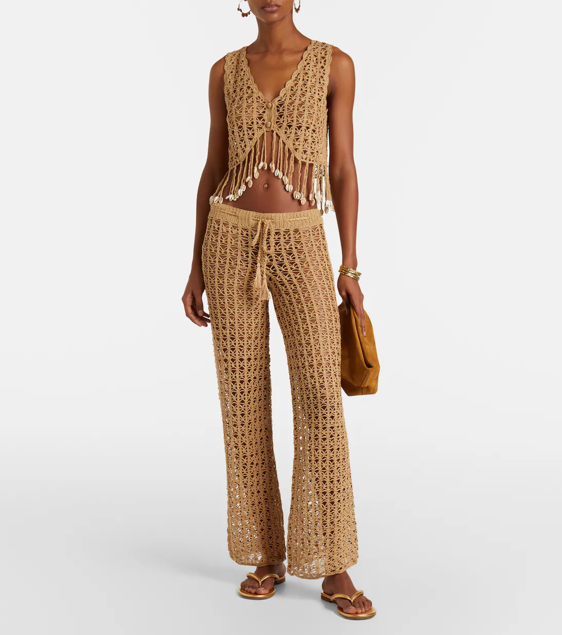 Crochet cotton wide-leg pants | Mytheresa (US/CA)