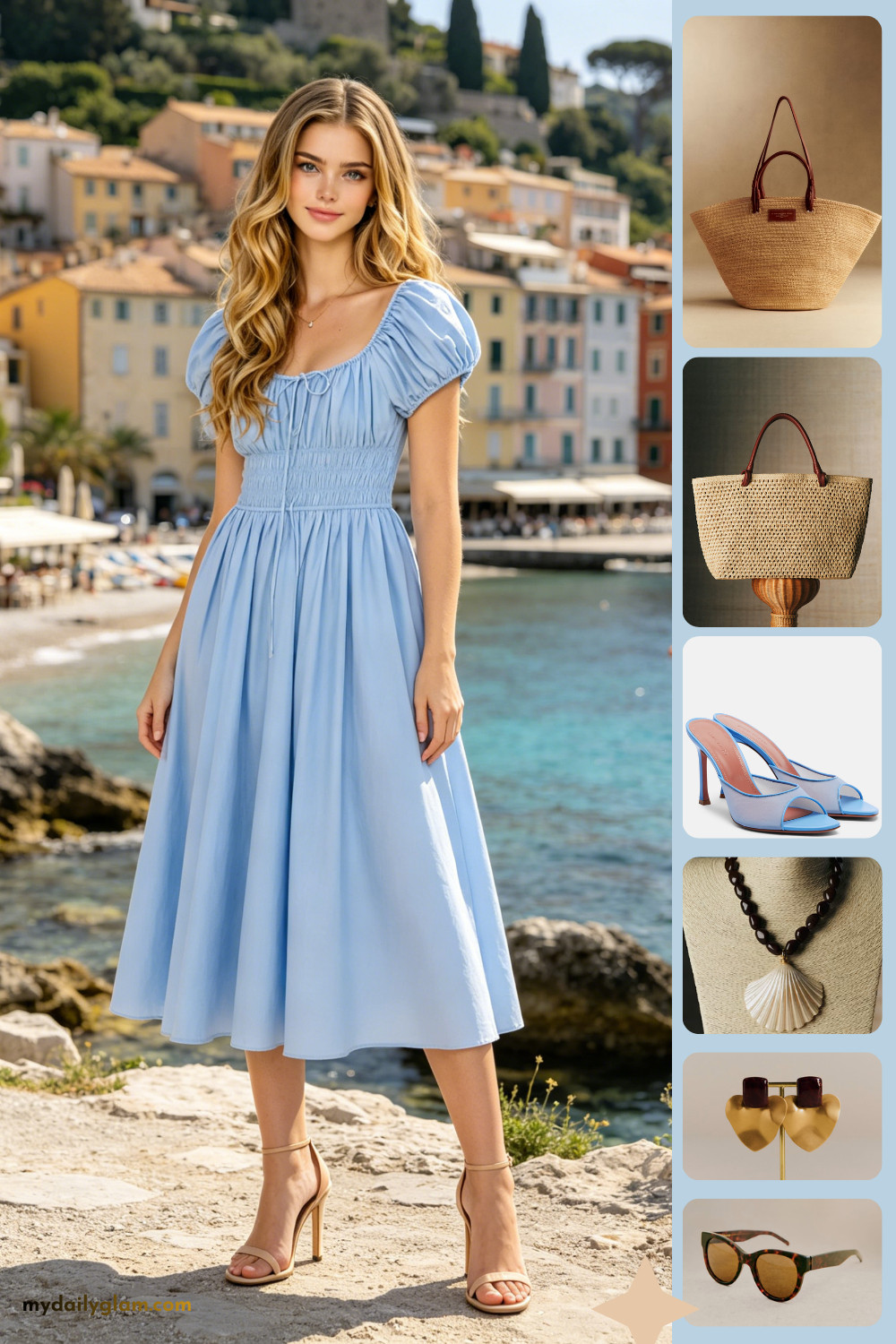 Light Blue Coastal Summer Dresses | Mediterranean Vacation Outfit Inspo

#CoastalDress
#VacationOutfit
#BluePrintDress 

 #LTKootd #LTKOver40 #LTKWorkwear