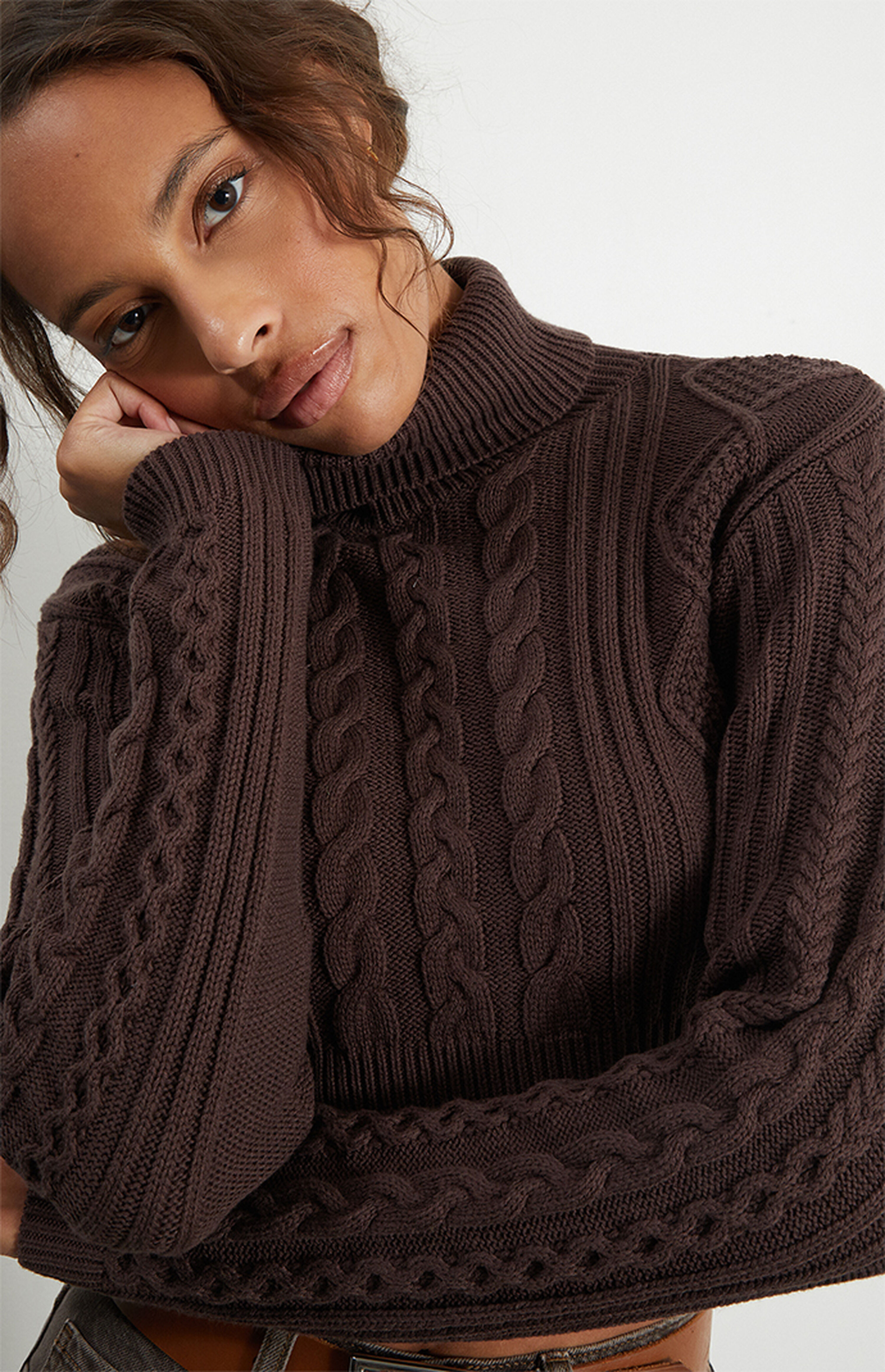 Kendall & Kylie That Girl Cable Stitch Cropped Sweater | PacSun | PacSun