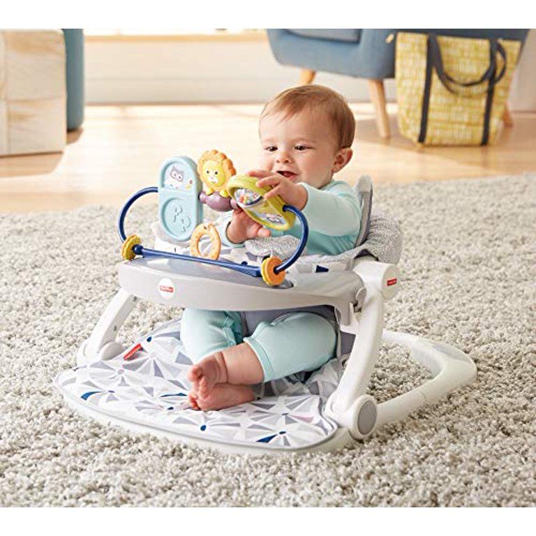 Fisher-Price Premium Sit Me Up Floor Seat with Toy Tray Owl | Walmart (US)