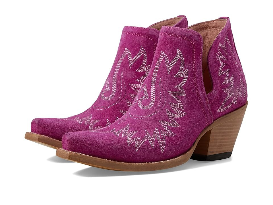 Ariat Dixon Western Boots Women's Shoes Haute Pink Suede : 7 B - Medium, Leather | Zappos