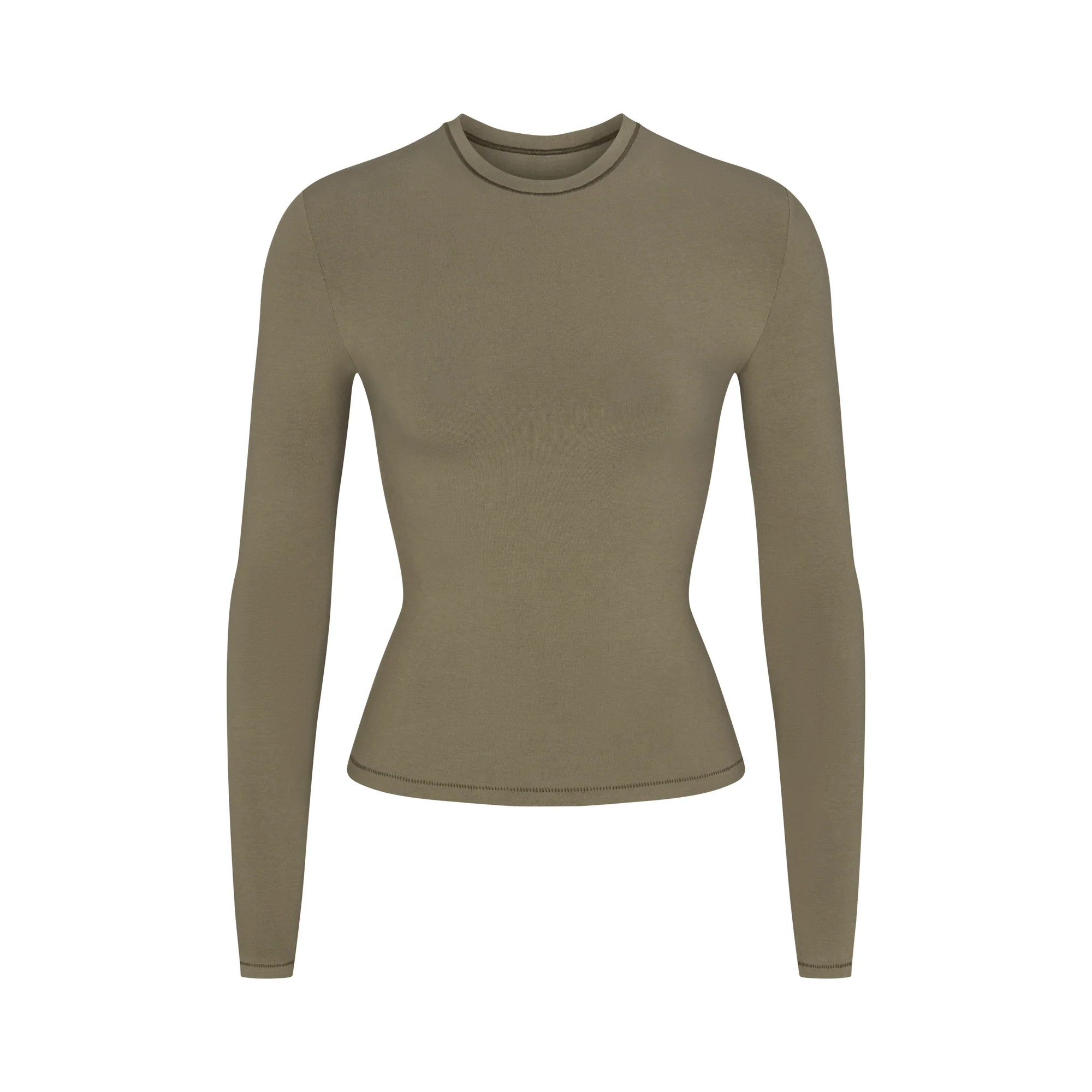 COTTON JERSEYLONG SLEEVE T-SHIRT$54 | SKIMS (US)