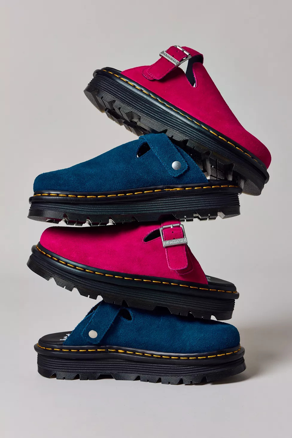 Dr. Martens Women's Zebzag Suede Slingback Platform Mule | Urban Outfitters (US and RoW)