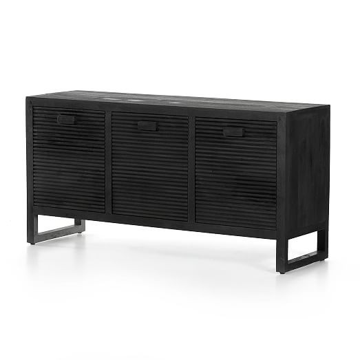 Grooved Media Console (59") | West Elm (US)