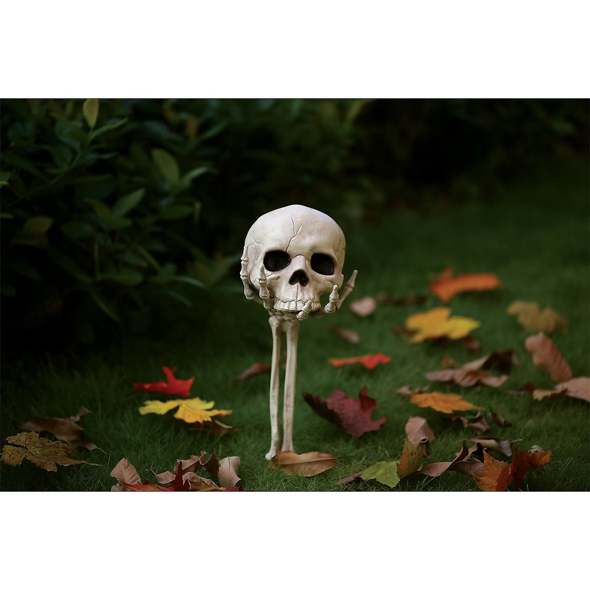 Seasons USA Skull in Hand Ground Breaker Halloween Decoration - 6 in x 7 in x 14.5 in - White | Target