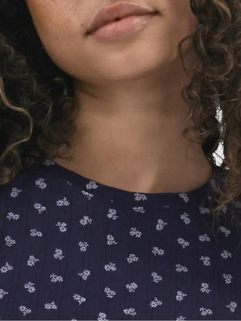 No Boundaries Sleepwear Pointelle Baby Tee, Women's, Sizes XS-XXL | Walmart (US)