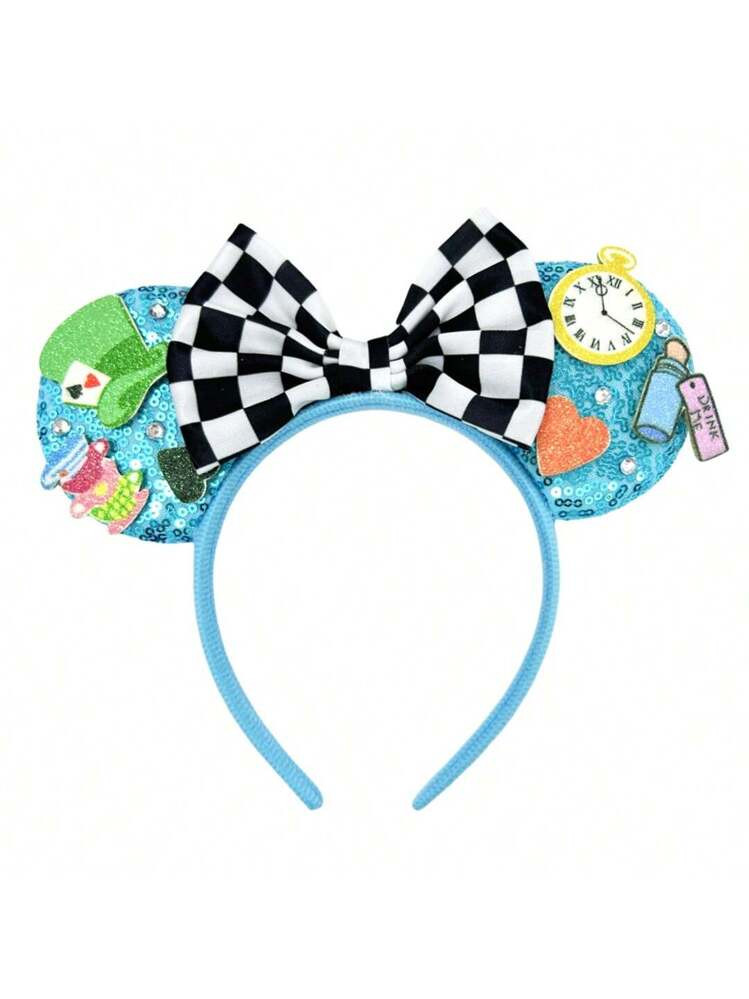 Cartoon Headbands For Girls Leaves Ears Hair Bands Angel Hair Accessories Women Sequins Bow Headw... | SHEIN