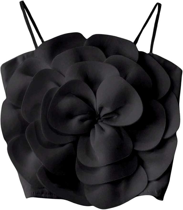 GORGLITTER Women's Flower Crop Tops Casual Floral Tropical Backless Sleeveless Cute Summer Dressy... | Amazon (US)