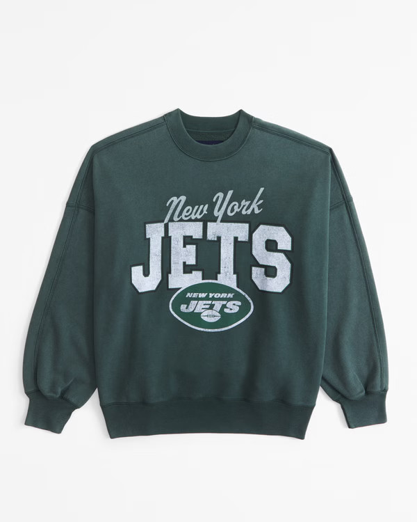 New York Jets Graphic Oversized Sunday Crew | Abercrombie & Fitch (US)