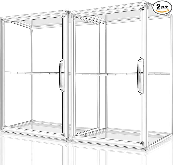 2Pack Makeup Organizer Storage, Large Capactiy Acrylic Bathroom Organizer, Clear Cosmetics Organi... | Amazon (US)