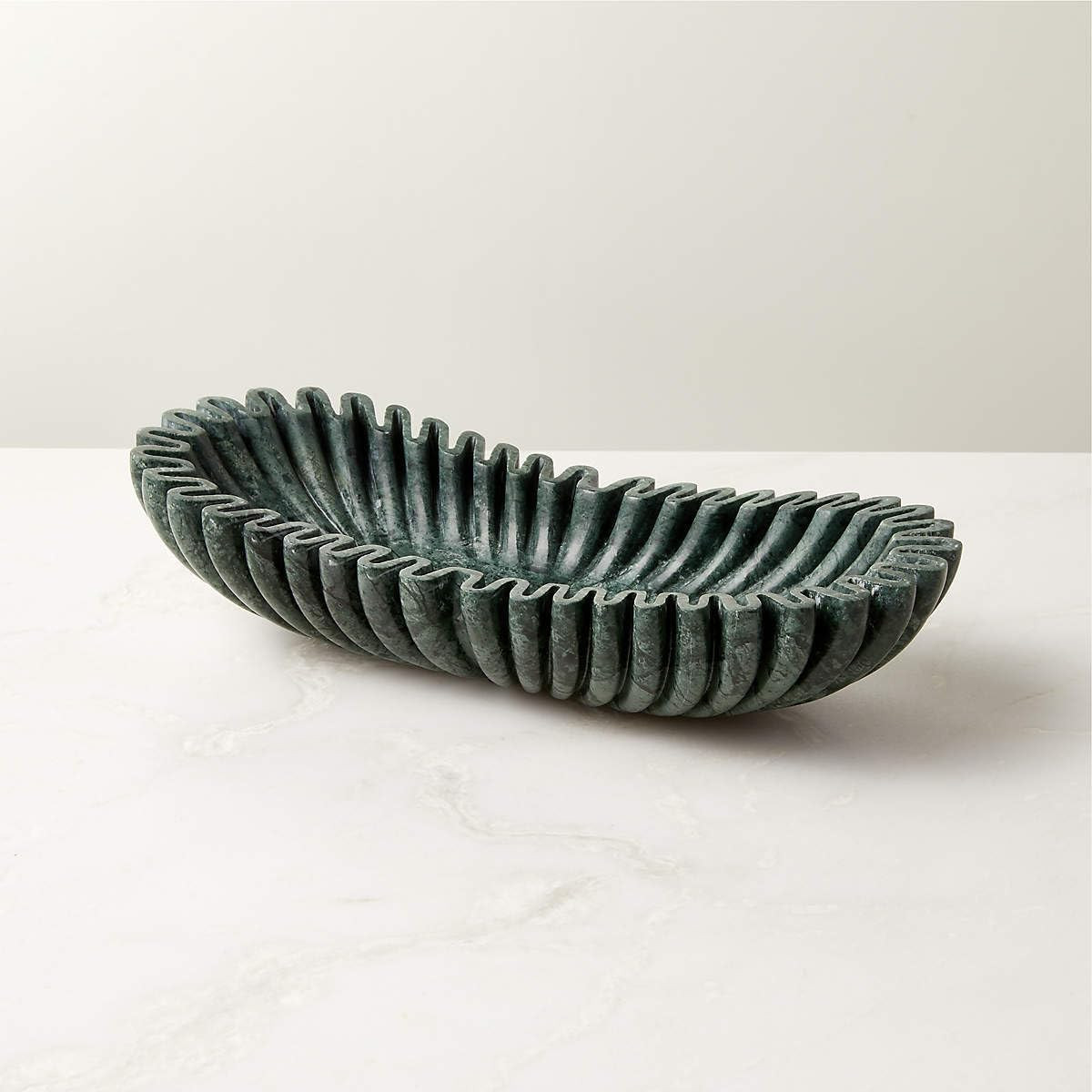 Oval Fluted Green Marble Bowl, Handmade Marble Bowl, Centerpiece Bowl, Home Decor Bowl | Amazon (US)