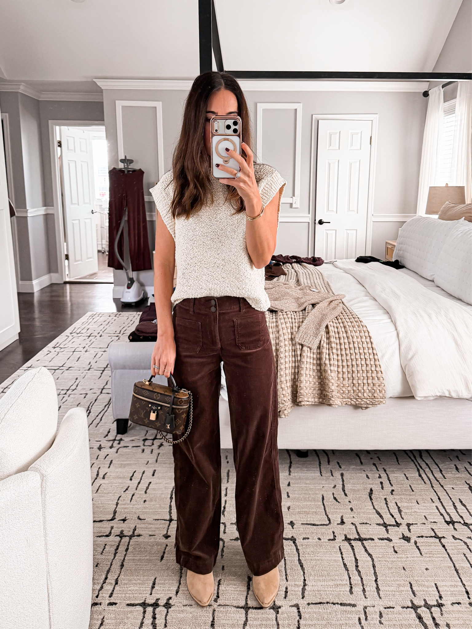 Cozy neutrals for fall 🤎
This slouchy textured tee (wearing xs) and corduroy wide legs (wearing 00) are so flattering + comfy. 

#LTKGiftGuide #LTKCyberWeek #LTKHoliday