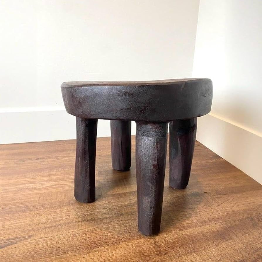 12”W x 10”H Lobi Stool | African Senufo Stool | African End Table | African Wooden Table | Af... | Amazon (US)