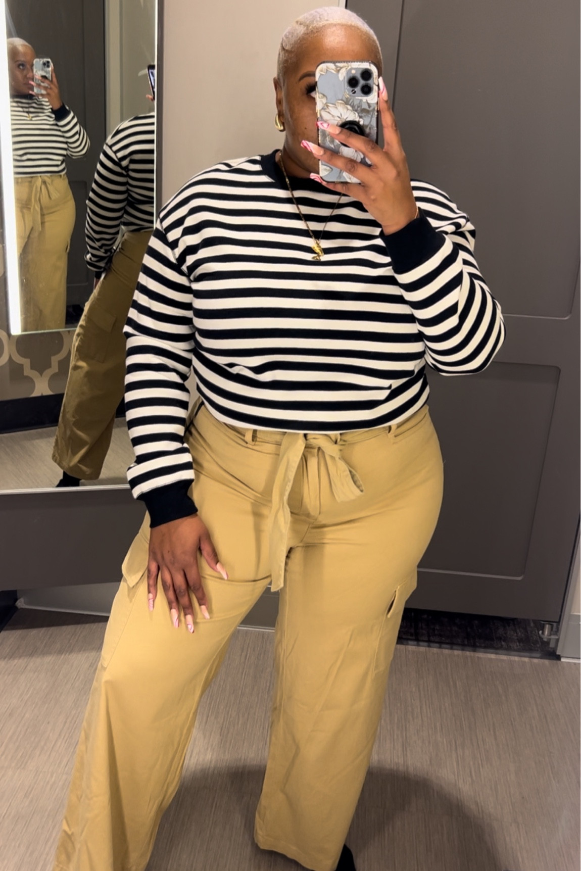 Black and white striped sweater - SIZE MEDIUM | men’s sweater

Tan cargo pants size  17

Plus Size in store Target Try on | Curvy Style | Curvy Outfit Ideas | MsKaiMichelle 

Target | Target Style |  Target Finds | Target Fashion | 

#LTKstyletip #LTKplussize #LTKfindsunder50