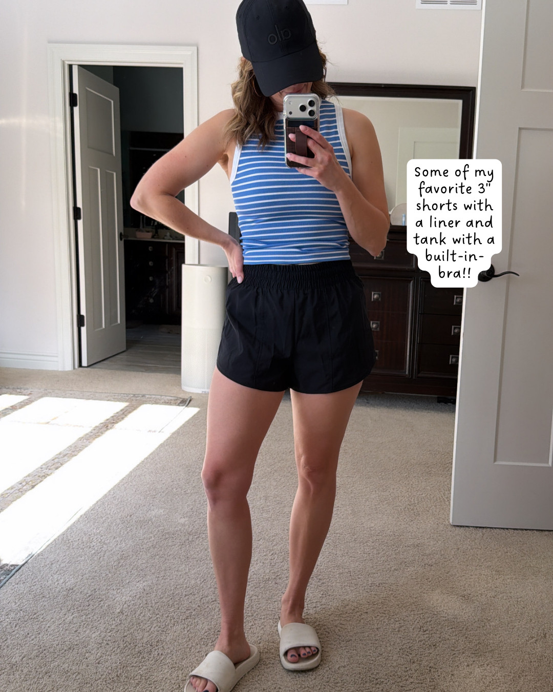 shorts with a built-in liner and tank with a shelf bra! Summer uniform! 

 #LTKSeasonal #LTKActive #LTKOver40