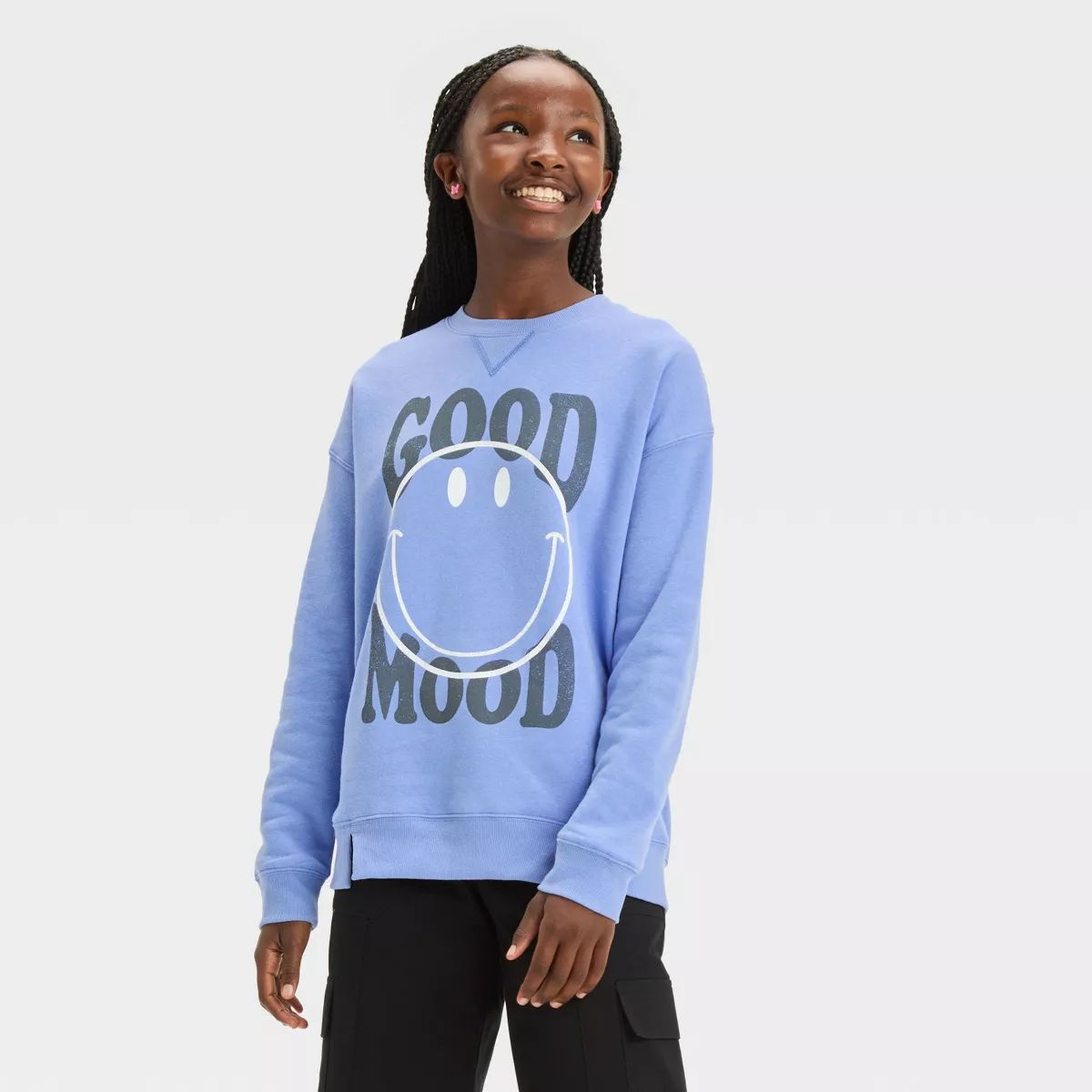 Girls' Oversized Crew Sweatshirt - art class™ | Target