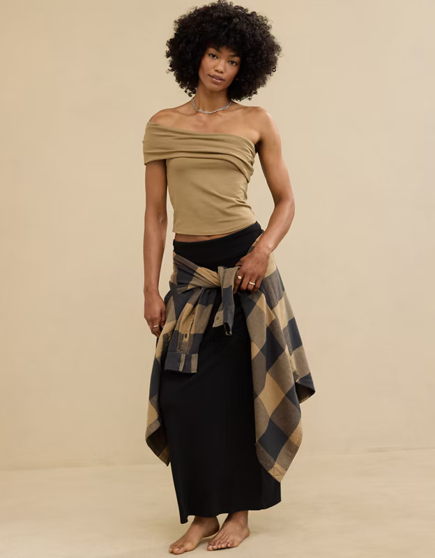 Aerie Chill Up Off The Shoulder Top | American Eagle Outfitters (US & CA)