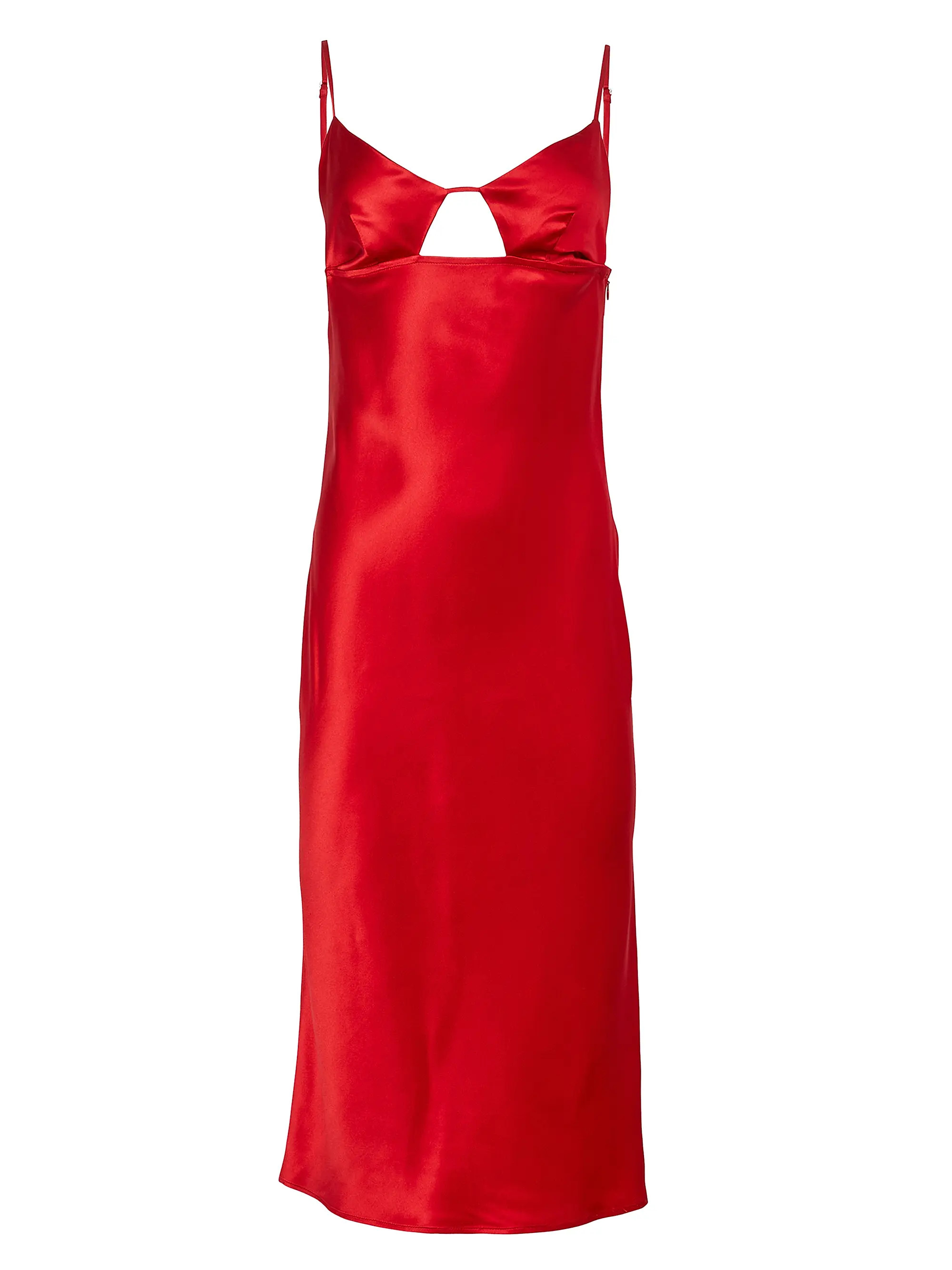 Satin Keyhole Slip Midi-Dress | Saks Fifth Avenue