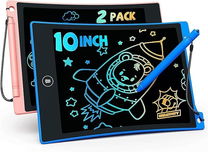 TEKFUN Kids Toys,10in 2 Pack LCD Writing Tablet Coloring Doodle Drawing Board Magic Sketch Pad fo... | Amazon (US)