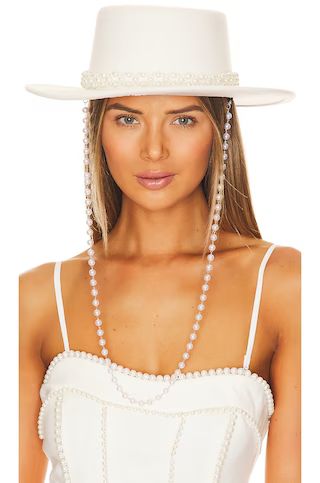 Lovers and Friends Pearl Embellished Hat in White from Revolve.com | Revolve Clothing (Global)