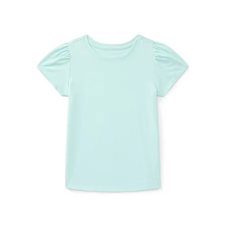 Wonder Nation Toddler Girls Tee with Puff Sleeves, Sizes 18M-5T | Walmart (US)