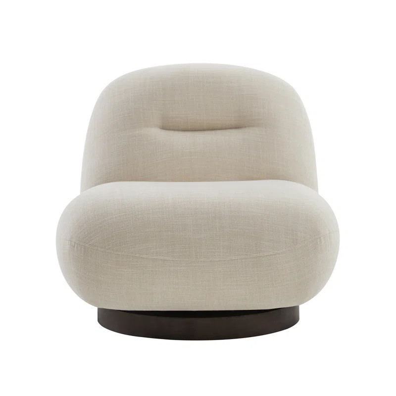 Branten 32.75'' Wide Swivel Wooden-Base Accent Chair | Wayfair North America