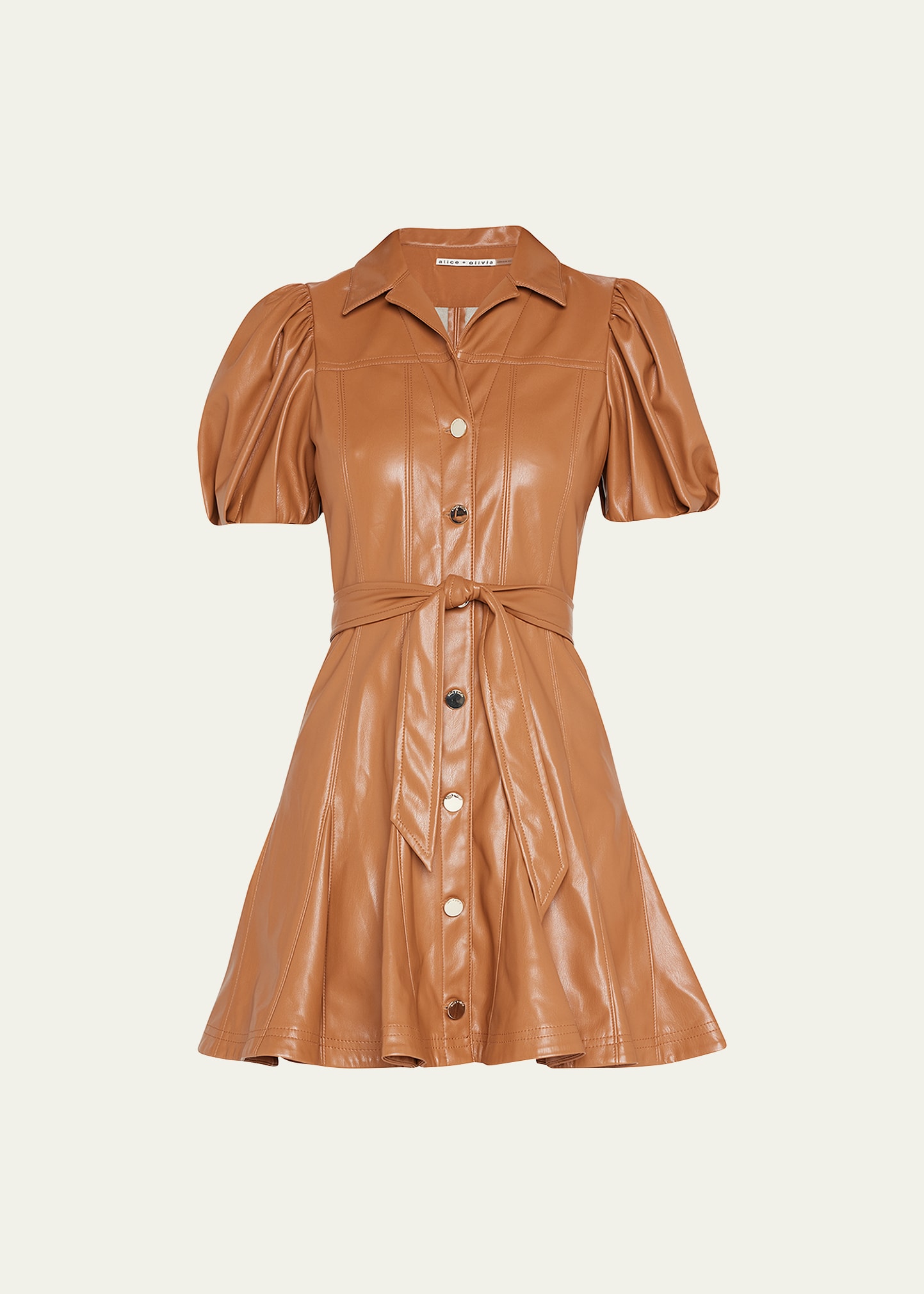 Ofra Vegan Leather Mini Dress | Bergdorf Goodman