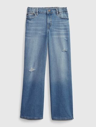 Kids High Rise Wide Leg Jeans with Washwell | Gap (US)
