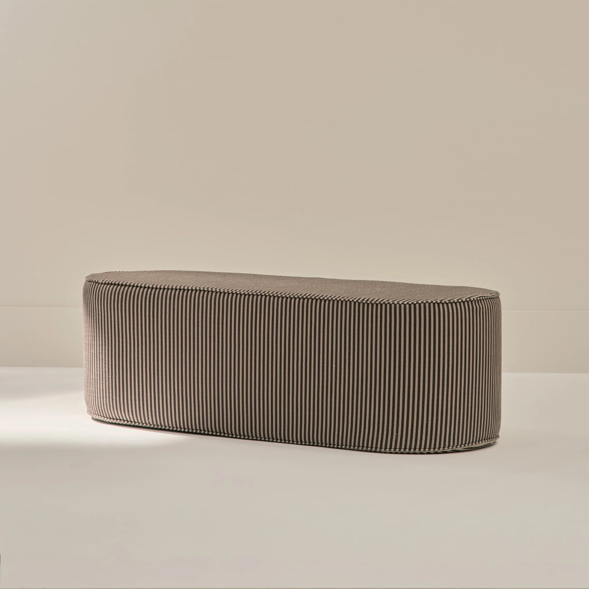 Soft Striped Ottoman Coffee Table | Finley | House of Noa | House of Noa