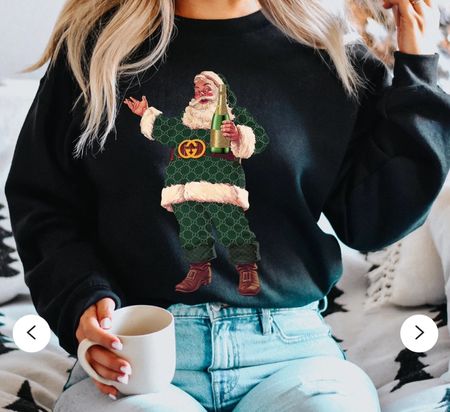 Designer Santa 
Gucci Santa sweatshirt 

#LTKSeasonal #LTKsalealert #LTKunder100