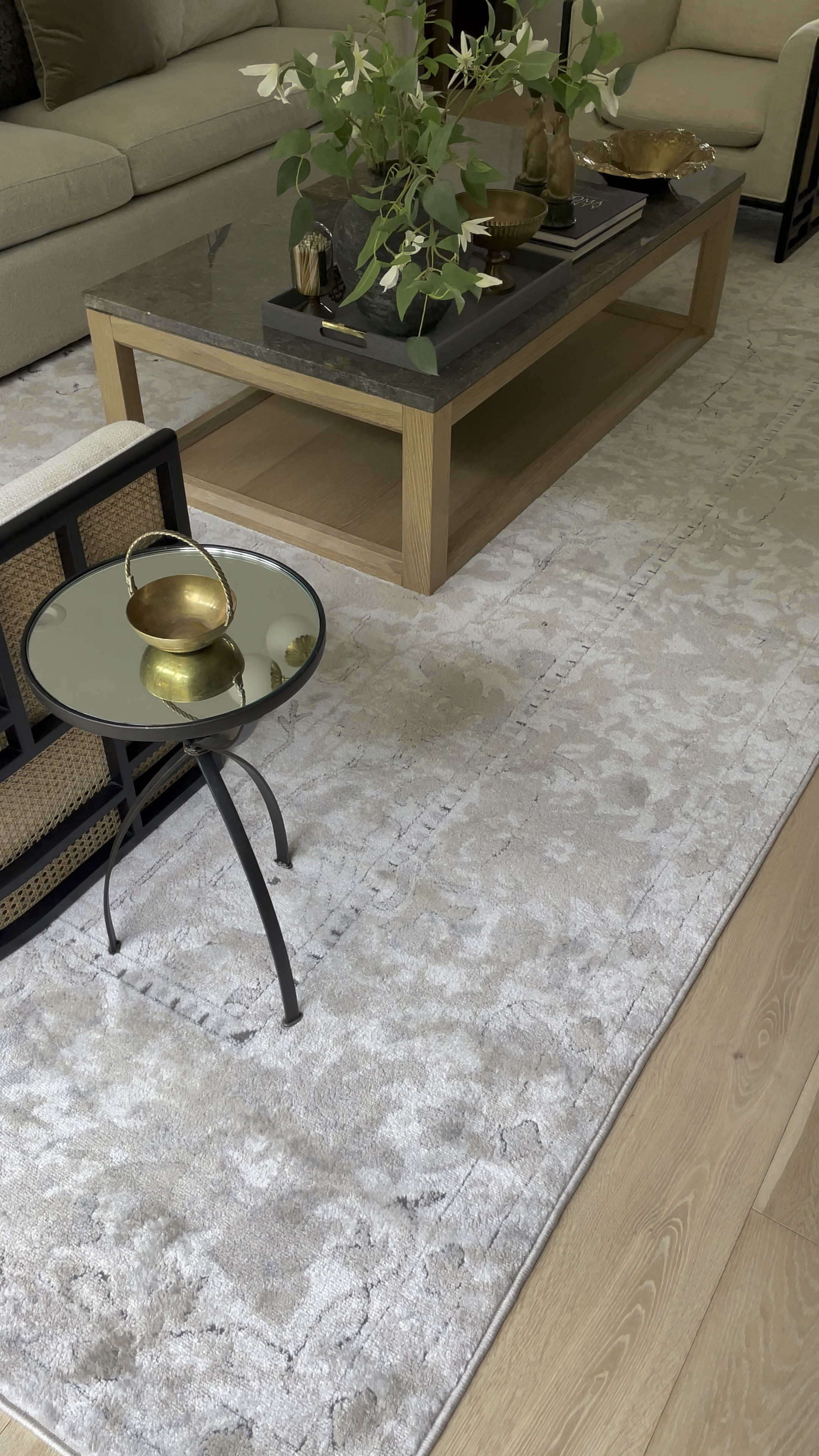 A closeup of our living room rug from Amazon! I have the 10x14 with a rug pad underneath. Beautiful neutral with taupe, gray, ivory, and a subtle black details!

#LTKstyletip #LTKsalealert #LTKhome