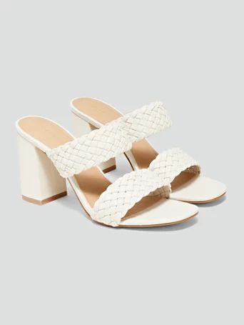 Harlow Braided Slide Sandals with Block Heel - Fashion To Figure | Fashion to Figure