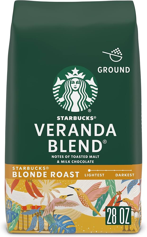 Starbucks Blonde Roast Ground Coffee — Veranda Blend — 1 bag (28 oz.) | Amazon (US)